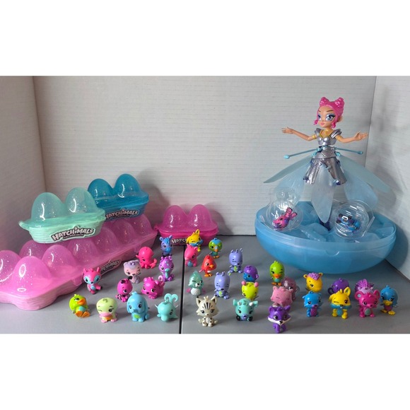Hatchimals Pixies Crystal Flyer Doll and CollEGGtibles Lot Playsets Bundle - Picture 3 of 16